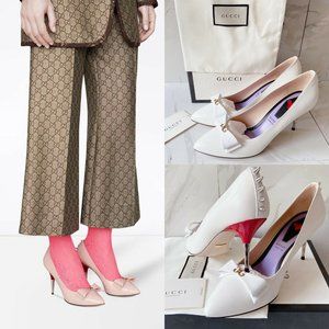 Gucci White and Red High Heels